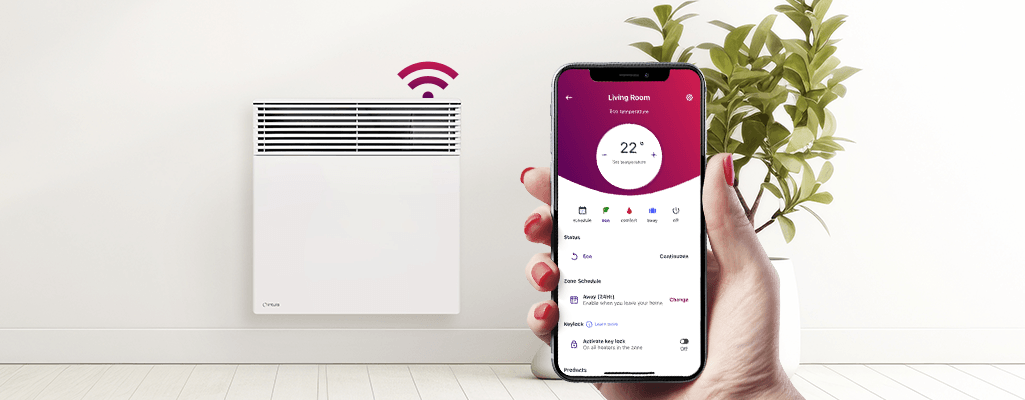 Intuis Tactic WiFi elektromos fűtőpanel távoli vezérléssel